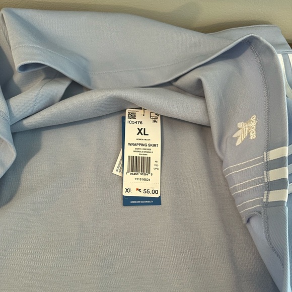 Adidas Sky Blue Skirt with White Accents - Picture 6 of 6